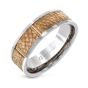 14K White/Rose Gold 7mm wide Wedding Band