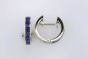 18K White Gold Sapphire Huggie Earrings