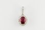 18K White Gold Diamond Halo Fashion Pendant
