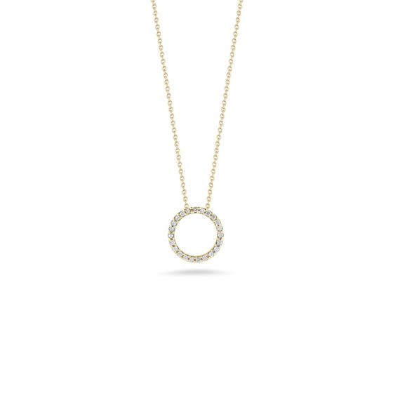 12mm "Tiny Treasure" X-Small Round Diamond Circle Pendant