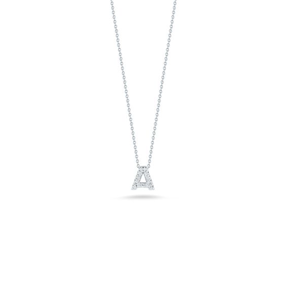 "Love Letter" Initial Diamond Pendant, A through Z