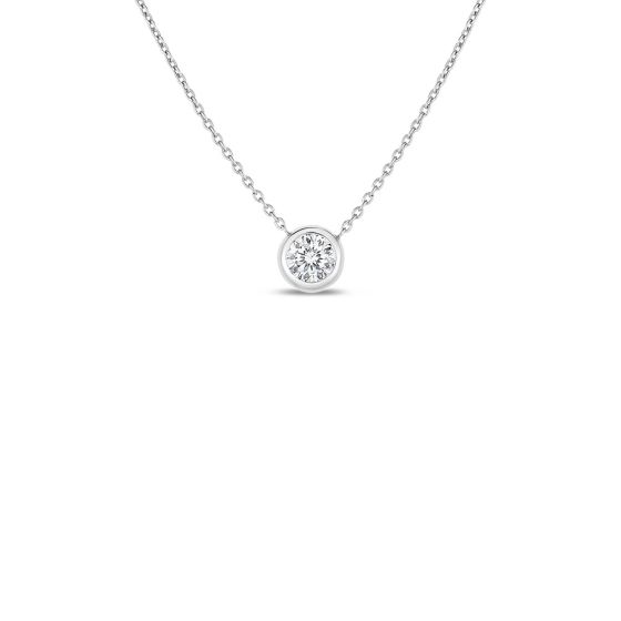 "Station" Pendant, Bezel Set with 1 Round Diamond