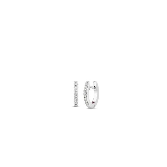 9mm XXX Small Round Diamond "Baby Hoop" Earrings