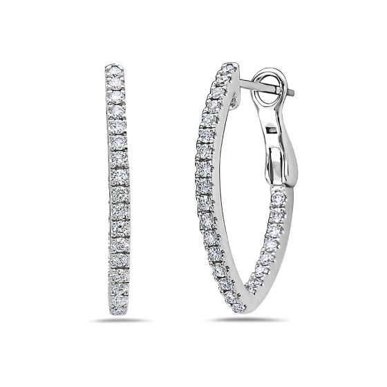 V Inside-Outside Hoop Earrings