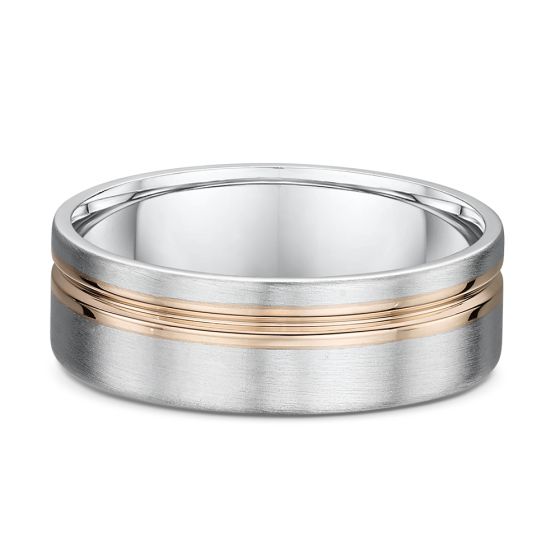 Contemporary off set wedding band