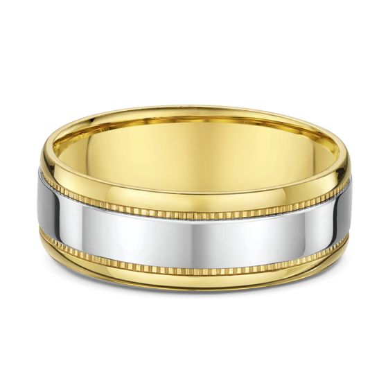 Men's yellow and white gold wedding band