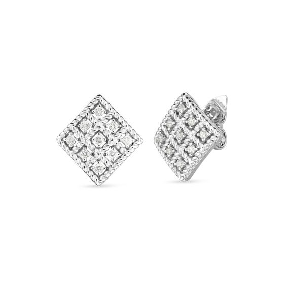 Round Diamond "Byzantine Barocco" Earrings with Butterfly Backs
