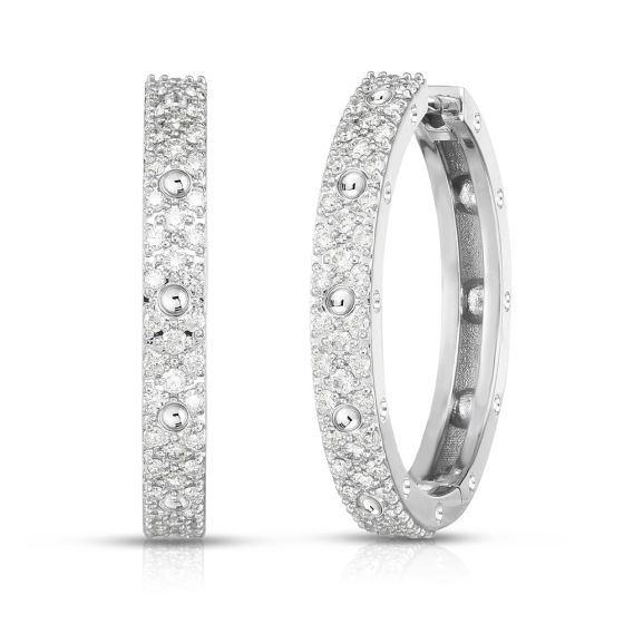 20mm "Pois Moi" Round Diamond Pave Hoop Earrings