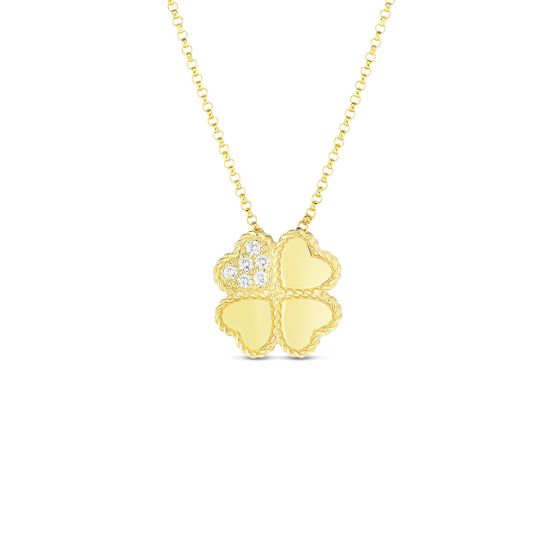 "Princess" Clover Round Diamond Pendant