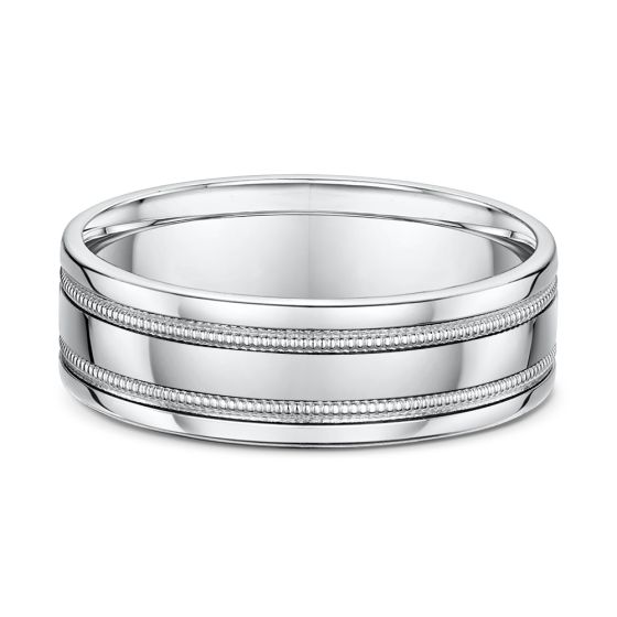 Men's white gold wedding band 