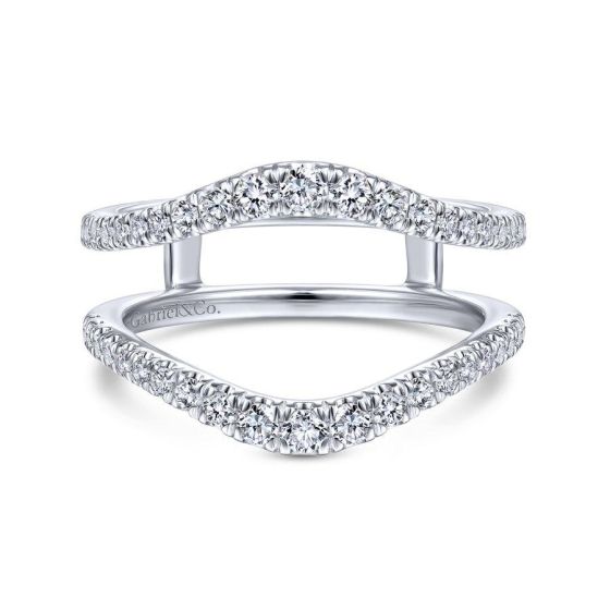 14k White Gold Round Diamond Enhancer