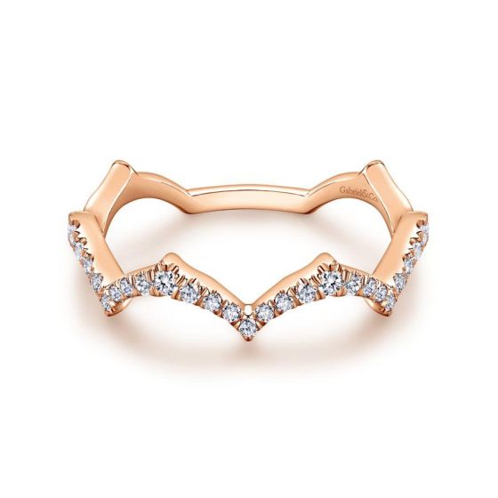 14K Rose Gold Round Diamond Ring