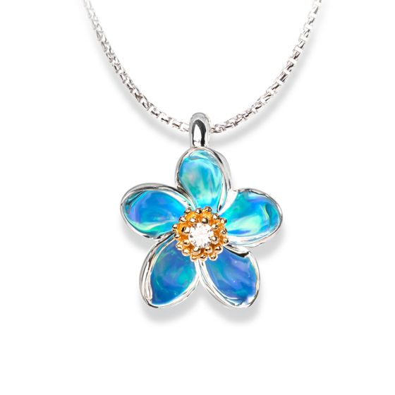 Sterling Silver "Gloria Plumeria" Pendant