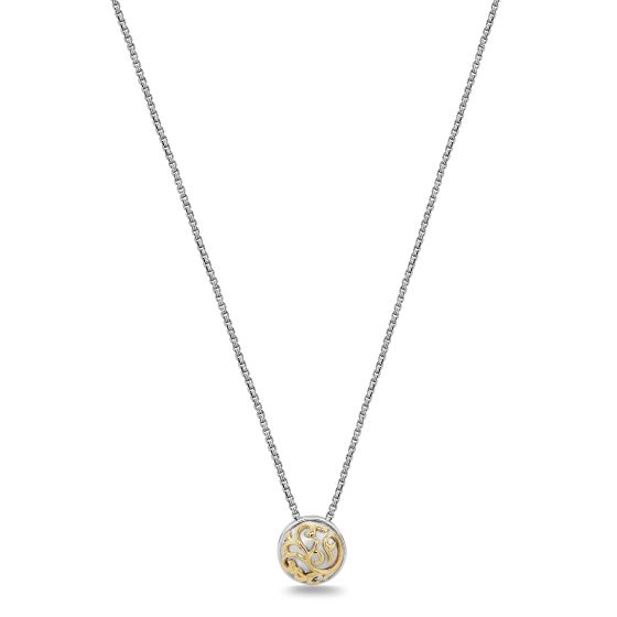 Sterling Silver and 18 karat yellow gold petite Ivy Lace necklace