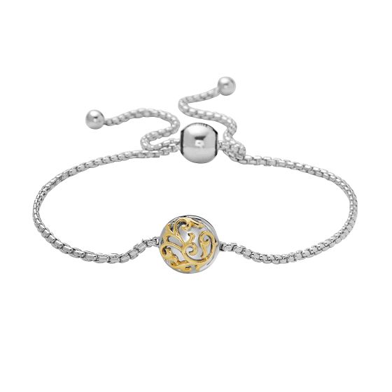 Sterling Silver and 18 karat yellow gold petite Ivy Lace bracelet