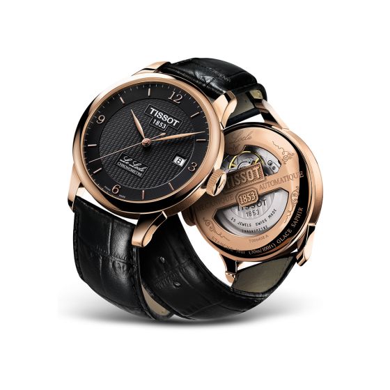Gents LeLocle Rose Gold Plated Stainless Steel Automatique Watch