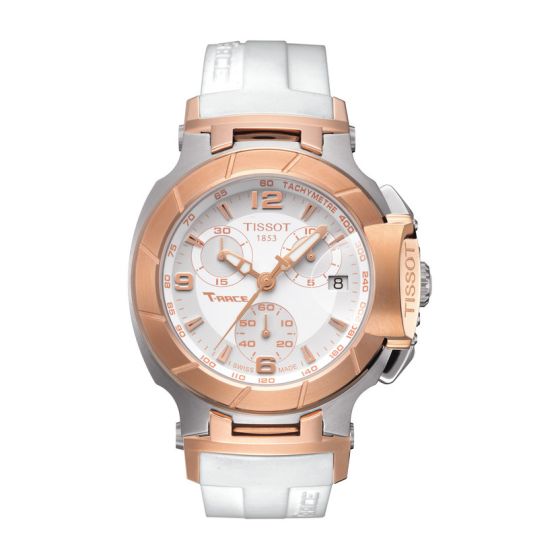 Rose/Stainless Steel Tissot Chronograph T-Race Watch