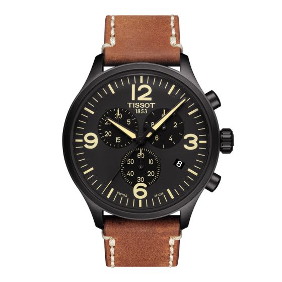 Black Stainless Steel Chronograph XL Tissot Watch