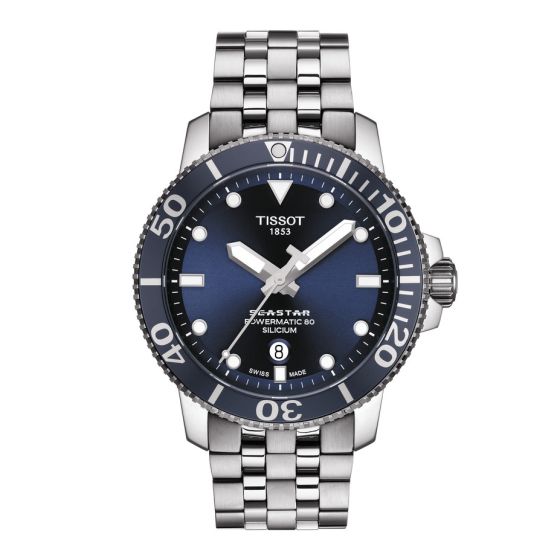 Stainless Steel "SeaStar" Tissot Powematic 80 Silicum Watch