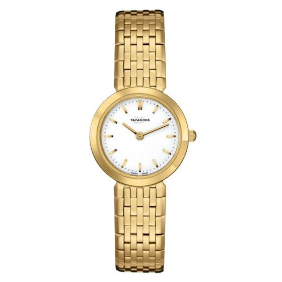 Yellow Stainless Steel ThinLine Ladies Dress Watch