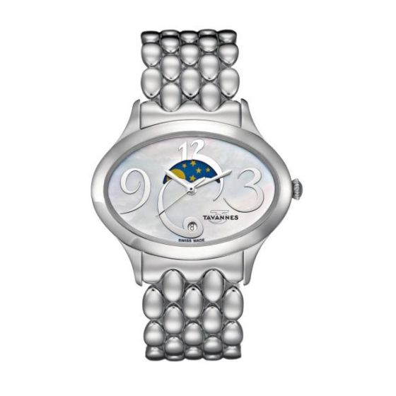 Stainless Steel Tavannes "Eclipse Moon Phase" Watch