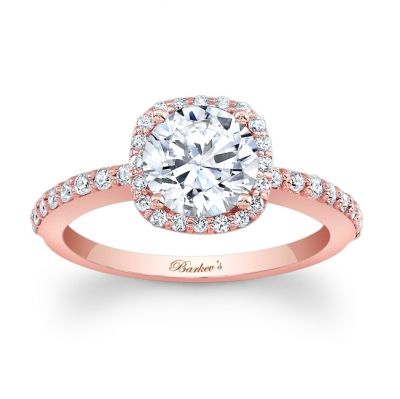 Rose Gold Halo Engagement Ring
