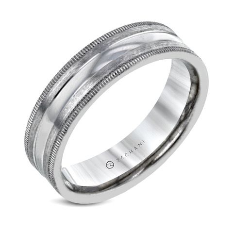 14K White Gold 6mm wide Wedding Band
